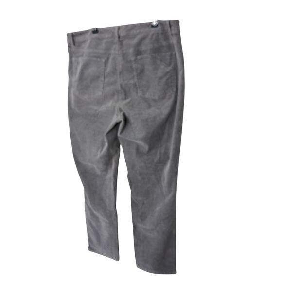 Talbots Gray High Waist Straight Corduroy Dress Pants Size 16 Cotton Blend Zip - Picture 9 of 14